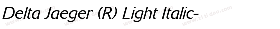 Delta Jaeger (R) Light Italic字体转换